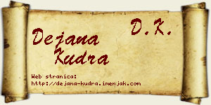Dejana Kudra vizit kartica